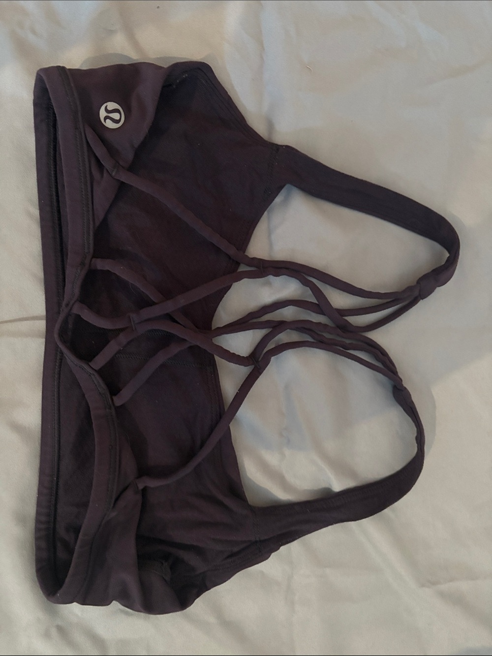 lululemon athletica Strappy Sports Bra in Deep Plum